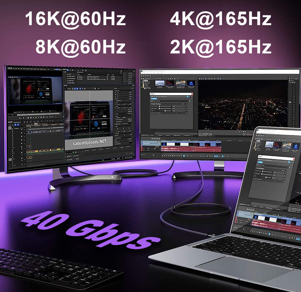 Reagle mini DisplayPort Ultra DP 2.0 8K 4K 240Hz 1,5M kabelis kaina ir informacija | Korpusų priedai | pigu.lt