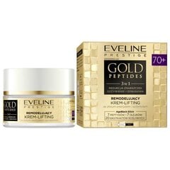 Veido kremas Eveline Cosmetics Gold Peptides, stangrinamasis 70+, 50 ml kaina ir informacija | Veido kremai | pigu.lt