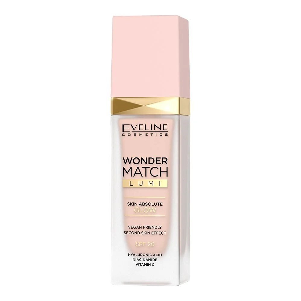 Makiažo pagrindas Eveline Cosmetics Wonder Match Lumi SPF20, Nr.25 Warm Nude, 30 ml цена и информация | Makiažo pagrindai, pudros | pigu.lt