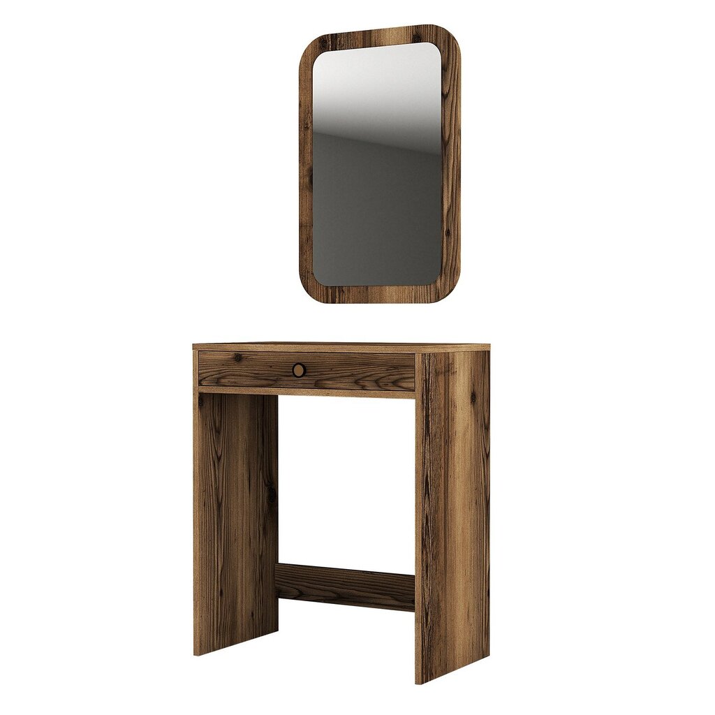 Makiažo stalas Asir, 70x40x84,7 cm, rudas kaina ir informacija | Kosmetiniai staliukai | pigu.lt