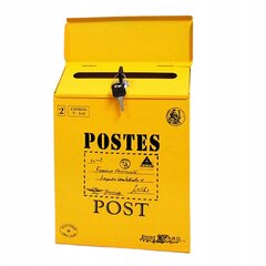 Pašto dėžutė, geltona, L7 цена и информация | Почтовые ящики, номера для дома | pigu.lt