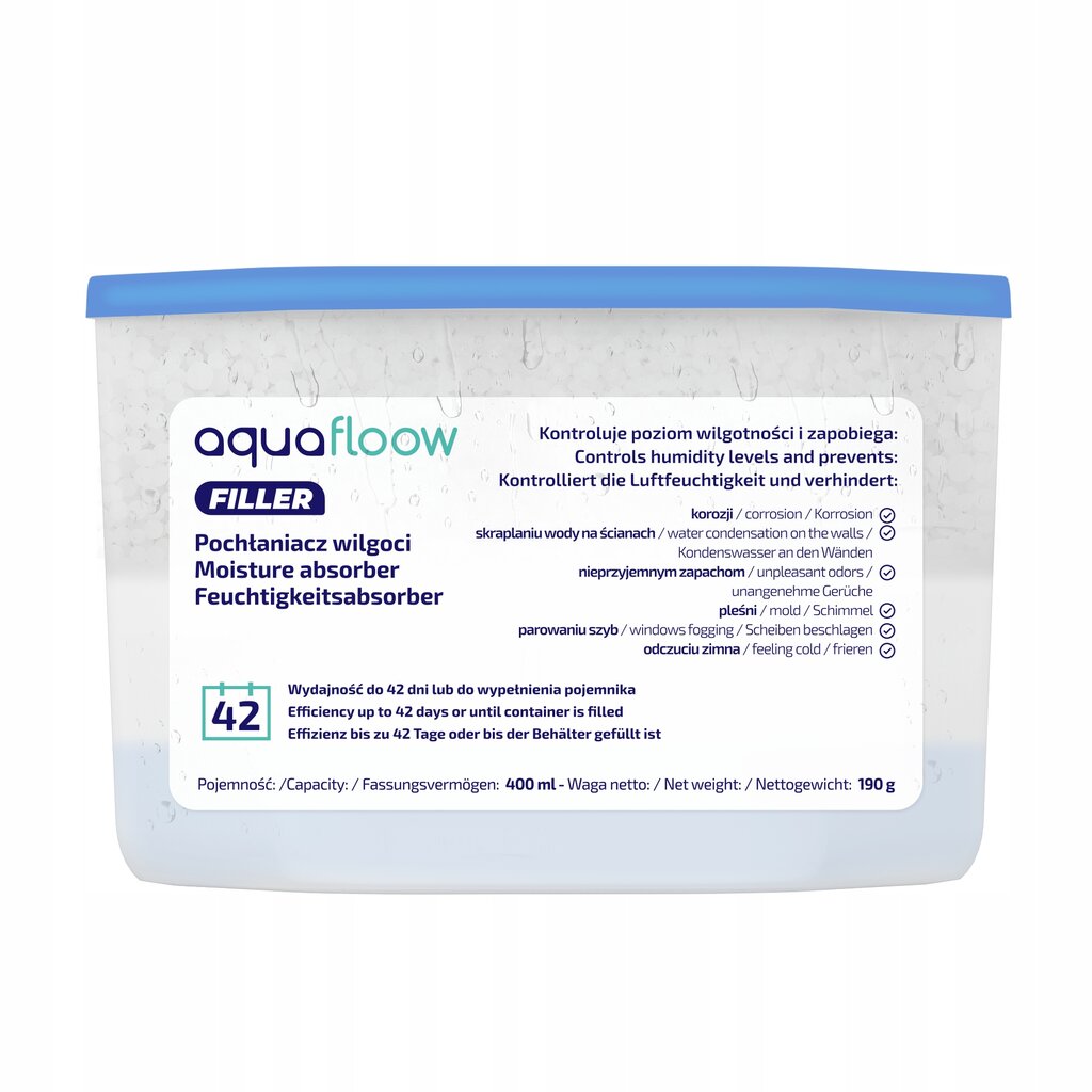 AquaFloow Refiller drėgmės sugėriklis 400 ml - bekvapis цена и информация | Oro sausintuvai, drėgmės surinkėjai | pigu.lt