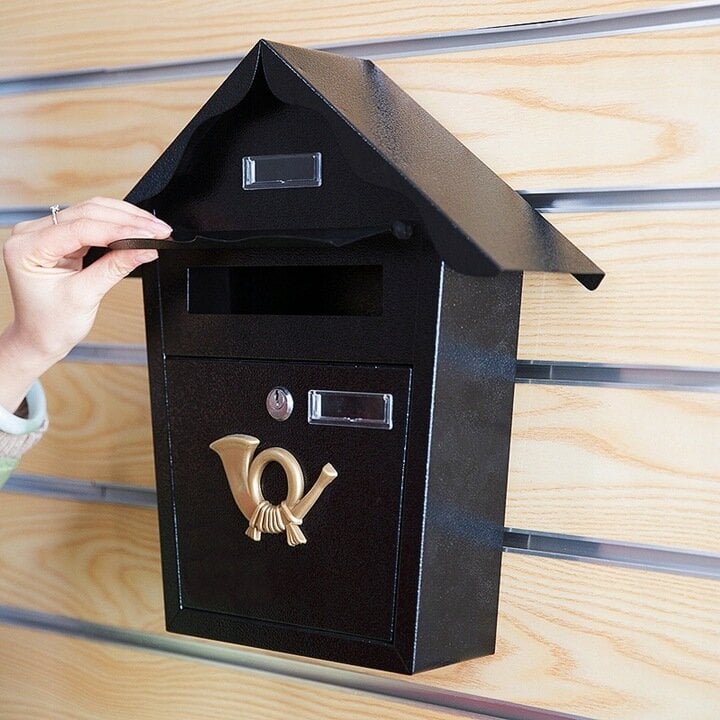 Pašto dėžutė, juoda, L9 цена и информация | Pašto dėžutės, namo numeriai | pigu.lt