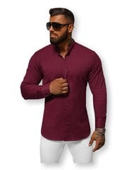 Marškiniai vyrams V57-53420, raudoni цена и информация | Рубашка мужская | pigu.lt
