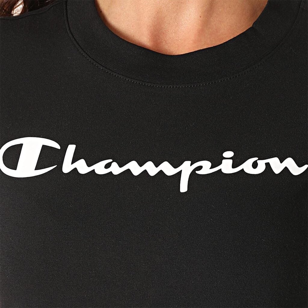 Champion marškinėliai moterims 113384-KK001, juodi kaina ir informacija | Marškinėliai moterims | pigu.lt