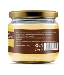 Lydytas ghi sviestas Ghee Smart Organic, 270g цена и информация | Масло, уксус | pigu.lt
