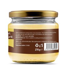 Lydytas ghi sviestas Ghee Smart Organic, 270g kaina ir informacija | Aliejus, actas | pigu.lt