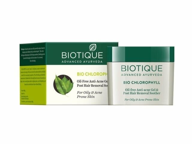 Gelis į aknę linkusiai veido odai Biotique Bio Chlorophyll Anti-Acne Gel, 50 g цена и информация | Veido kremai | pigu.lt