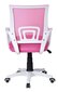 Biuro kėdė Bianco, balta/rožinė kaina ir informacija | Biuro kėdės | pigu.lt