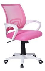 Biuro kėdė Bianco, balta/rožinė kaina ir informacija | Biuro kėdės | pigu.lt