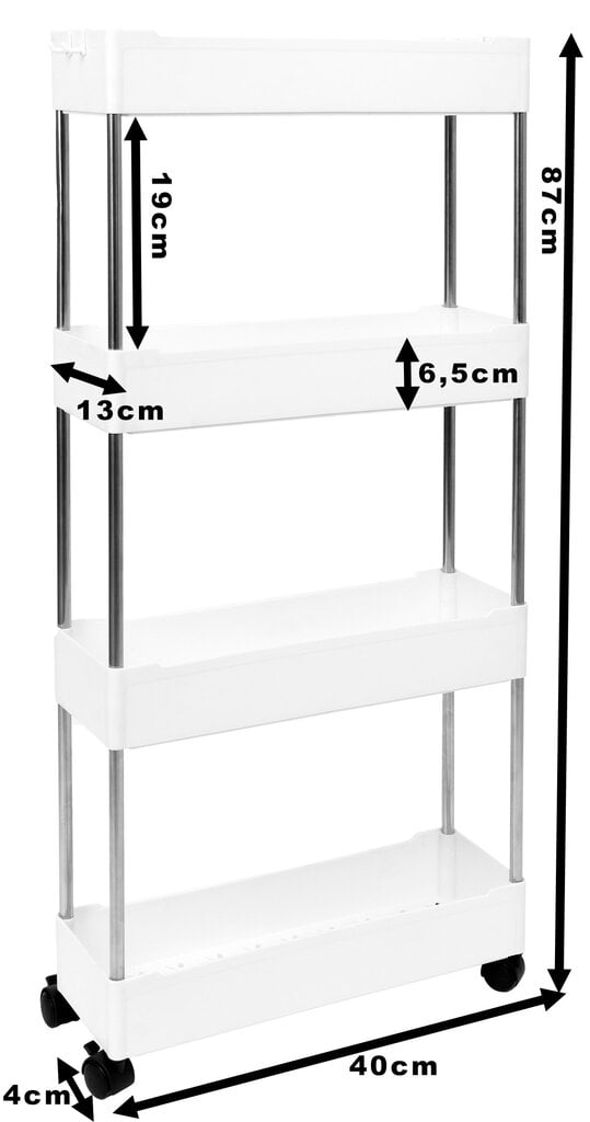 Falken lentyna ant ratukų, 87x40x13 cm kaina ir informacija | Virtuvės įrankiai | pigu.lt