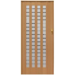 Складная дверь, 86 см, коричневый цена и информация | Двери со стеклом LIRA, дуб сицилия, ЭКО шпон | pigu.lt