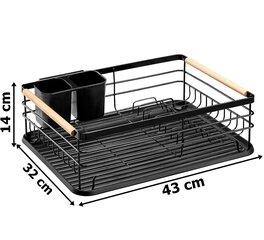 Ergun virtuvės įrankių džiovyklė, 14x43x32 cm kaina ir informacija | Virtuvės įrankiai | pigu.lt