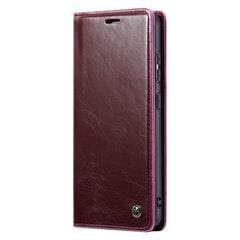 Кожиный чехол-книжка "CaseMe" Leather - бордовый  (Galaxy S23 FE) цена и информация | Чехлы для телефонов | pigu.lt