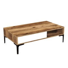 Кофейный столик Asir, 105x32,6x60 см, коричневый/белый/мрамор цена и информация | Журнальные столики | pigu.lt
