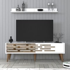 ТВ-блок, Асир, 150х30х50 см, белый цена и информация | Тумбы под телевизор | pigu.lt