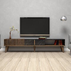 TV staliukas Asir, rudas/juodas kaina ir informacija | TV staliukai | pigu.lt