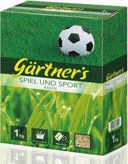 Vejos sėklų mišinys Gärtner's Sports and Play Lawn, 1kg kaina ir informacija | Vejiniai žolių mišiniai | pigu.lt