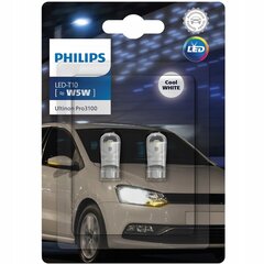 Lemputės automobiliui Philips Ultinon Pro3100 W5W T10 6000K LED цена и информация | Автомобильные лампочки | pigu.lt