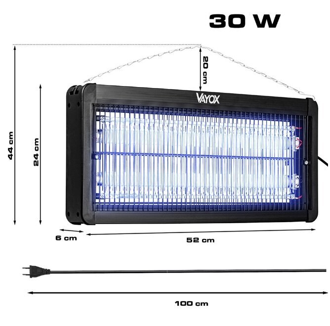 UV lempa nuo uodų ir vabzdžių Vayox цена и информация | Priemonės nuo uodų ir erkių | pigu.lt