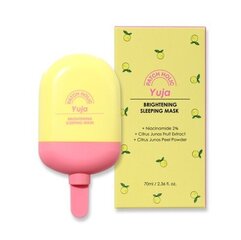 Paliekama nakčiai kaukė su šviesinimo efektu Patch Holic Yuja Brightening Sleeping Mask, 70 ml kaina ir informacija | Veido kaukės, paakių kaukės | pigu.lt