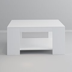 Кофейный столик Asir, 90x48,6x60 см, белый/мрамор цена и информация | Журнальные столы | pigu.lt