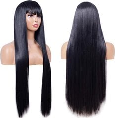 Ilgų plaukų perukas Sylhair, juodas, 80 cm, 1 vnt. kaina ir informacija | Plaukų aksesuarai | pigu.lt