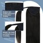 Dirbtinių plaukų sruoga Fshine, juoda, 30 cm, 1 vnt. kaina ir informacija | Plaukų aksesuarai | pigu.lt