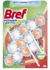 Средство для чистки и освежения туалетов BREF Power Aktiv ProNature Grapefruit, 3х50 г цена и информация | Bref Кухонные товары, товары для домашнего хозяйства | pigu.lt