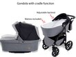 Universalus vežimėlis 3 in 1 GaGaDumi Boston Travel System, black kaina ir informacija | Vežimėliai | pigu.lt