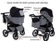 Universalus vežimėlis 3 in 1 GaGaDumi Boston Travel System, black kaina ir informacija | Vežimėliai | pigu.lt