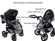 Universalus vežimėlis 3 in 1 GaGaDumi Boston Travel System, black kaina ir informacija | Vežimėliai | pigu.lt