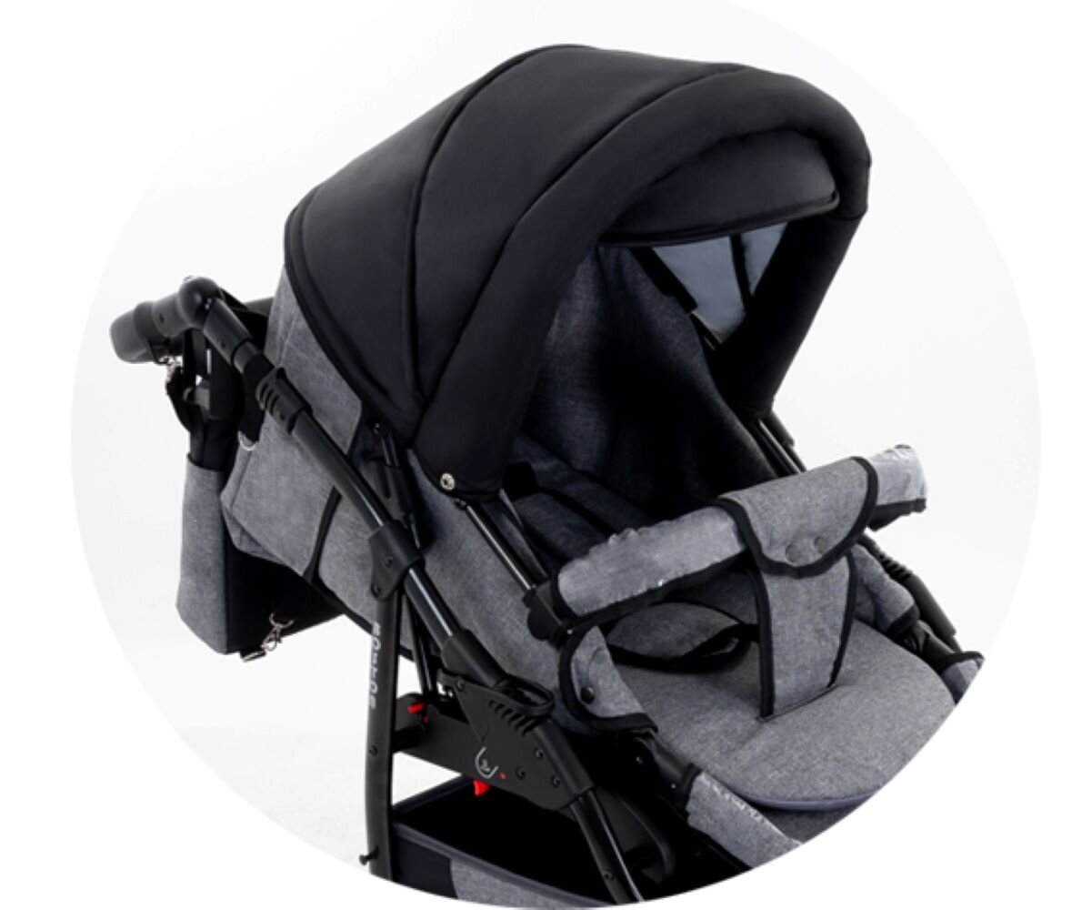 Universalus vežimėlis 3 in 1 GaGaDumi Boston Travel System, black kaina ir informacija | Vežimėliai | pigu.lt