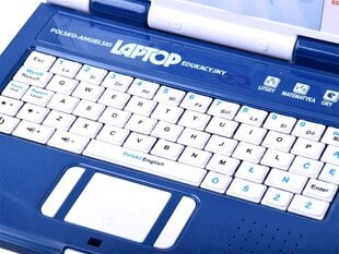 Edukacinis nešiojamas kompiuteris lenkų-anglų kalba, 65 funkcijos, mėlynas kaina ir informacija | Lavinamieji žaislai | pigu.lt