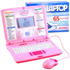 Edukacinis nešiojamas kompiuteris lenkų-anglų kalba, 65 funkcijos, rožinis kaina ir informacija | Lavinamieji žaislai | pigu.lt