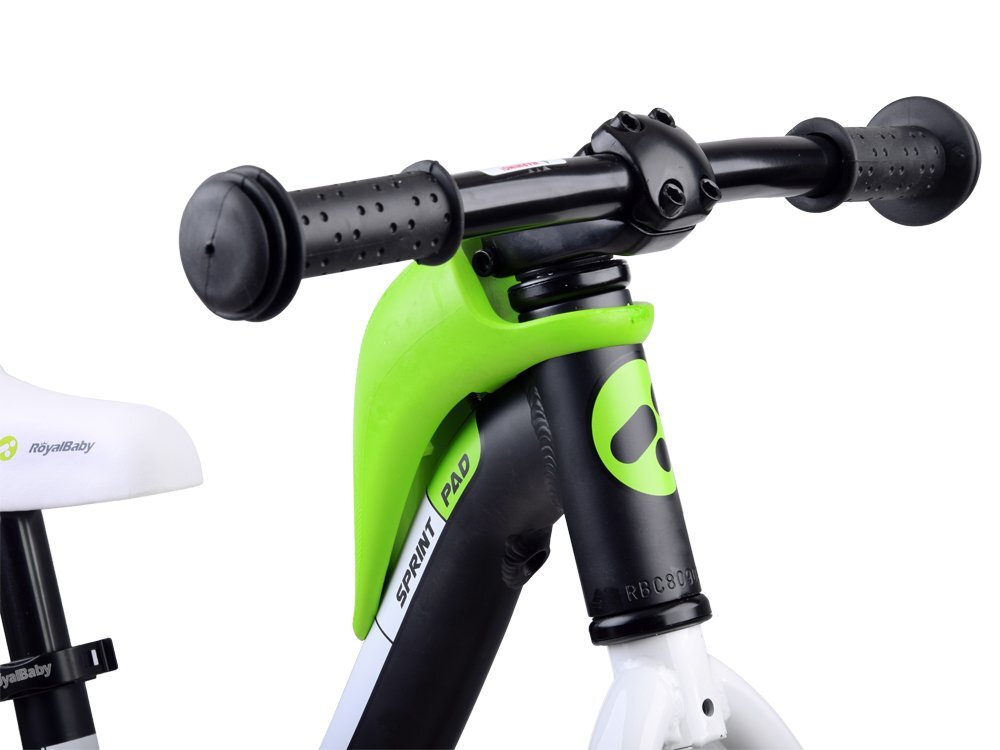 Balansinis dviratukas RoyalBaby Safe 12, žalias цена и информация | Balansiniai dviratukai | pigu.lt