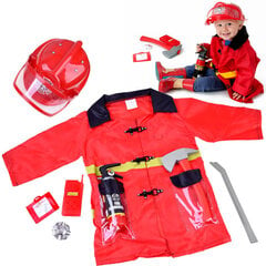 Костюм пожарного, для детей цена и информация | Карнавальные костюмы | pigu.lt