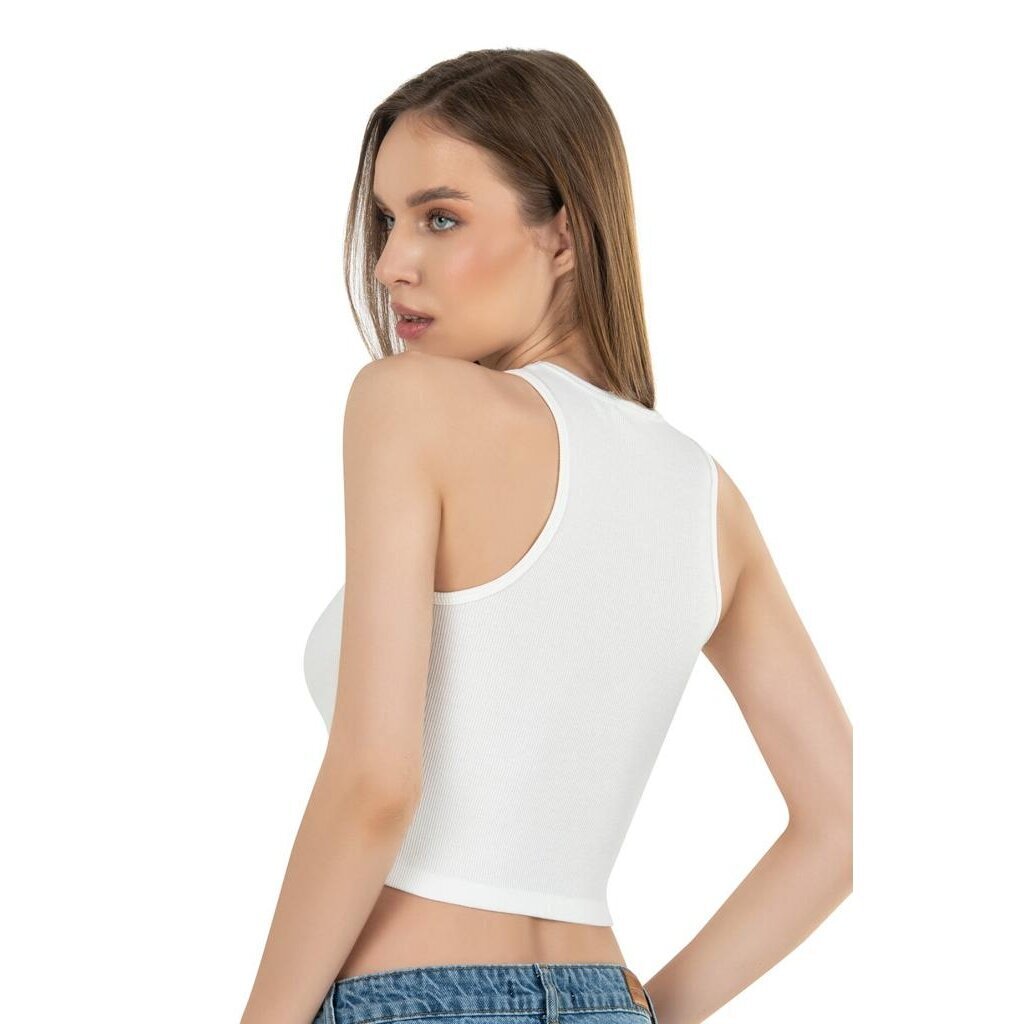 Marškinėliai moterims Ozkan 26814, balti kaina ir informacija | Marškinėliai moterims | pigu.lt