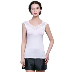 Apatiniai marškinėliai moterims 3054, balti цена и информация | Нательные женские майки | pigu.lt