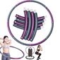 Gimnastikos lankas Bravfee Hula Hoop, 95cm, juodas/violetinis kaina ir informacija | Gimnastikos lankai ir lazdos | pigu.lt