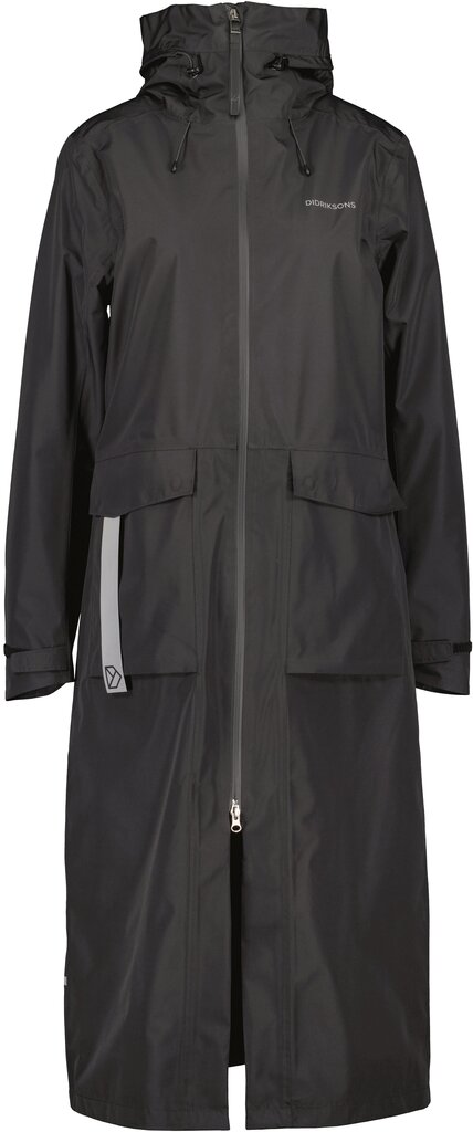 Didriksons moteriškas pavasario-rudens paltas NADJA 4, juodas kaina ir informacija | Striukės moterims | pigu.lt