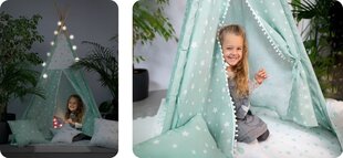 Детская палатка с подсветкой, зелёная цена и информация | Детские игровые домики | pigu.lt