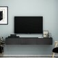 TV staliukas Asir 180x26x31,4 cm, juodas kaina ir informacija | TV staliukai | pigu.lt