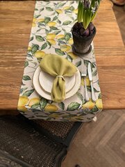 Hortensias Home stalo takelis Lemon Linen, 40x140 cm цена и информация | Скатерти, салфетки | pigu.lt