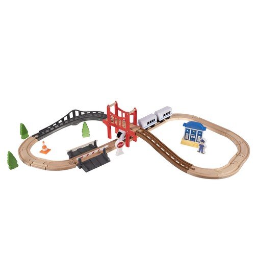 Medinė geležinkelio trasa Kruzzel цена и информация | Žaislai berniukams | pigu.lt