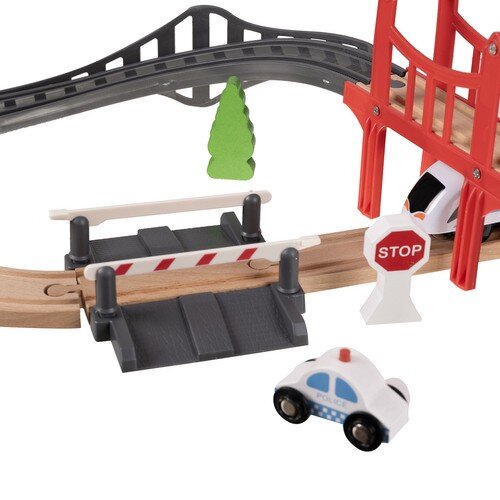 Medinė geležinkelio trasa Kruzzel kaina ir informacija | Žaislai berniukams | pigu.lt