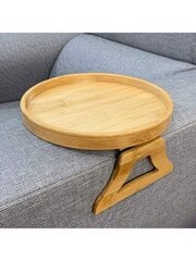 Круглый деревянный поднос для дивана, Electronics LV-204, 1 шт цена и информация | Кухонная утварь | pigu.lt