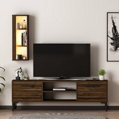 TV staliukas Asir 150x48x29,6 cm, rudas kaina ir informacija | TV staliukai | pigu.lt
