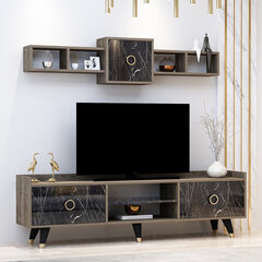 TV staliukas Asir 180x52x35cm, rudas kaina ir informacija | TV staliukai | pigu.lt