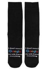 Kojinės moterims Sokisahtel Google, juodos kaina ir informacija | Moteriškos kojinės | pigu.lt